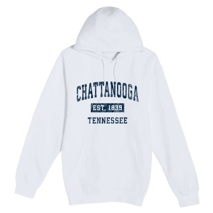 Chattanooga Tennessee Tn Vintage Sports Premium Pullover Hoodie