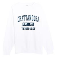 Chattanooga Tennessee Tn Vintage Sports Premium Crewneck Sweatshirt