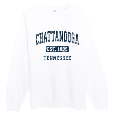 Chattanooga Tennessee Tn Vintage Sports Premium Crewneck Sweatshirt