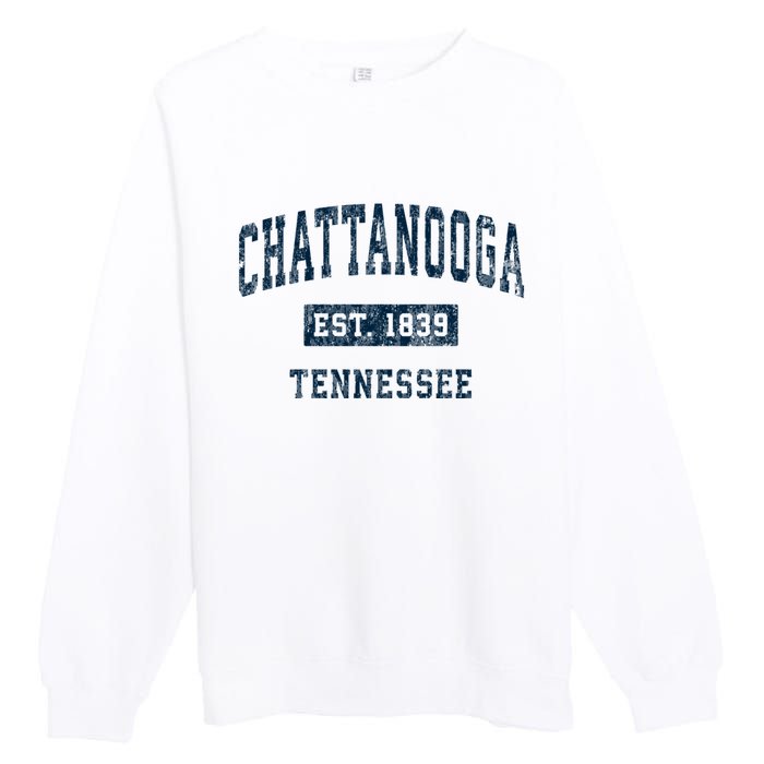 Chattanooga Tennessee Tn Vintage Sports Premium Crewneck Sweatshirt