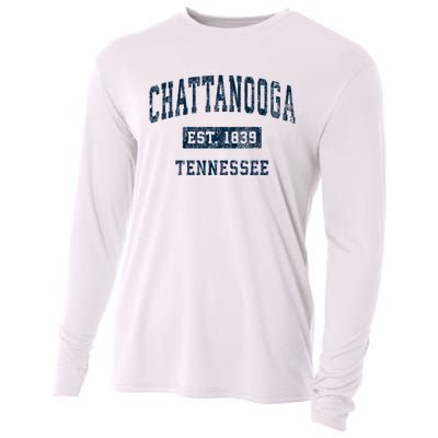 Chattanooga Tennessee Tn Vintage Sports Cooling Performance Long Sleeve Crew