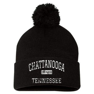 Chattanooga Tennessee TN Vintage Pom Pom 12in Knit Beanie