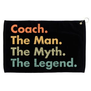 Coach The The Myth The Legend Father Dad Uncle Great Gift Grommeted Golf Towel