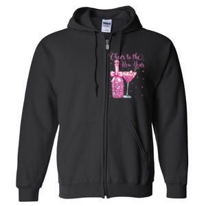 Cheer To The New Year Happy New Year 2025 Party Full Zip Hoodie