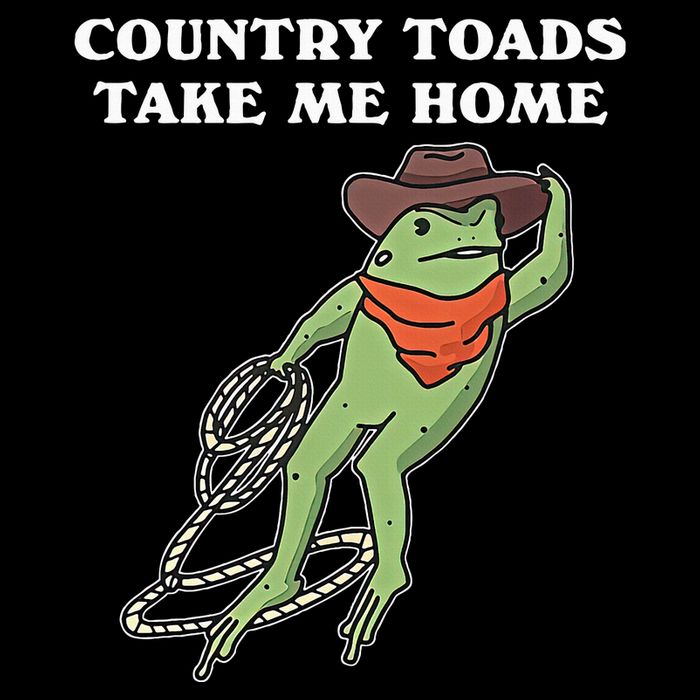 Country Toads Take Me Home Cowboy Frog Funny Western Cooling Performance Crew T-Shirt