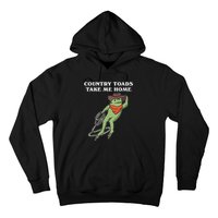 Country Toads Take Me Home Cowboy Frog Funny Western Hoodie