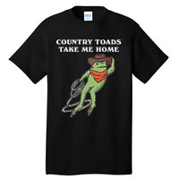 Country Toads Take Me Home Cowboy Frog Funny Western Tall T-Shirt