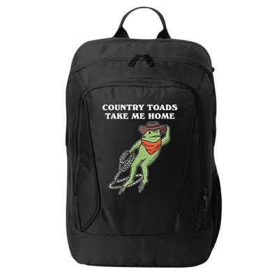 Country Toads Take Me Home Cowboy Frog Funny Western City Backpack