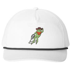 Country Toads Take Me Home Cowboy Frog Funny Western Snapback Five-Panel Rope Hat