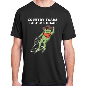 Country Toads Take Me Home Cowboy Frog Funny Western Adult ChromaSoft Performance T-Shirt