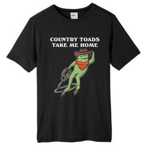 Country Toads Take Me Home Cowboy Frog Funny Western Tall Fusion ChromaSoft Performance T-Shirt