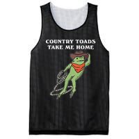 Country Toads Take Me Home Cowboy Frog Funny Western Mesh Reversible Basketball Jersey Tank