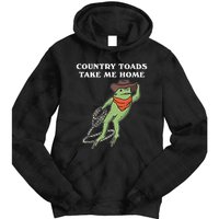 Country Toads Take Me Home Cowboy Frog Funny Western Tie Dye Hoodie