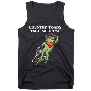 Country Toads Take Me Home Cowboy Frog Funny Western Tank Top