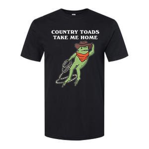 Country Toads Take Me Home Cowboy Frog Funny Western Softstyle CVC T-Shirt