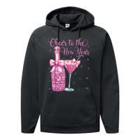 Cheer To The New Year Happy New Year 2025 Party Performance Fleece Hoodie