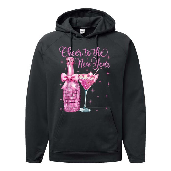 Cheer To The New Year Happy New Year 2025 Party Performance Fleece Hoodie