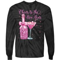 Cheer To The New Year Happy New Year 2025 Party Tie-Dye Long Sleeve Shirt