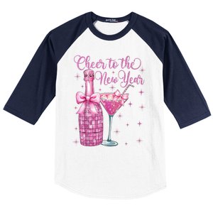 Cheer To The New Year Happy New Year 2025 Party Baseball Sleeve Shirt