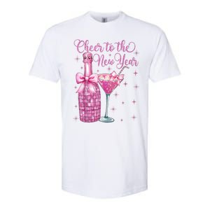 Cheer To The New Year Happy New Year 2025 Party Softstyle CVC T-Shirt