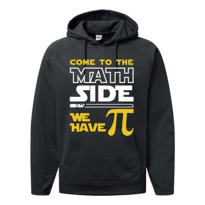 Come To The Math Side We Have Pi Math Pi Day Teacher Performance Fleece Hoodie