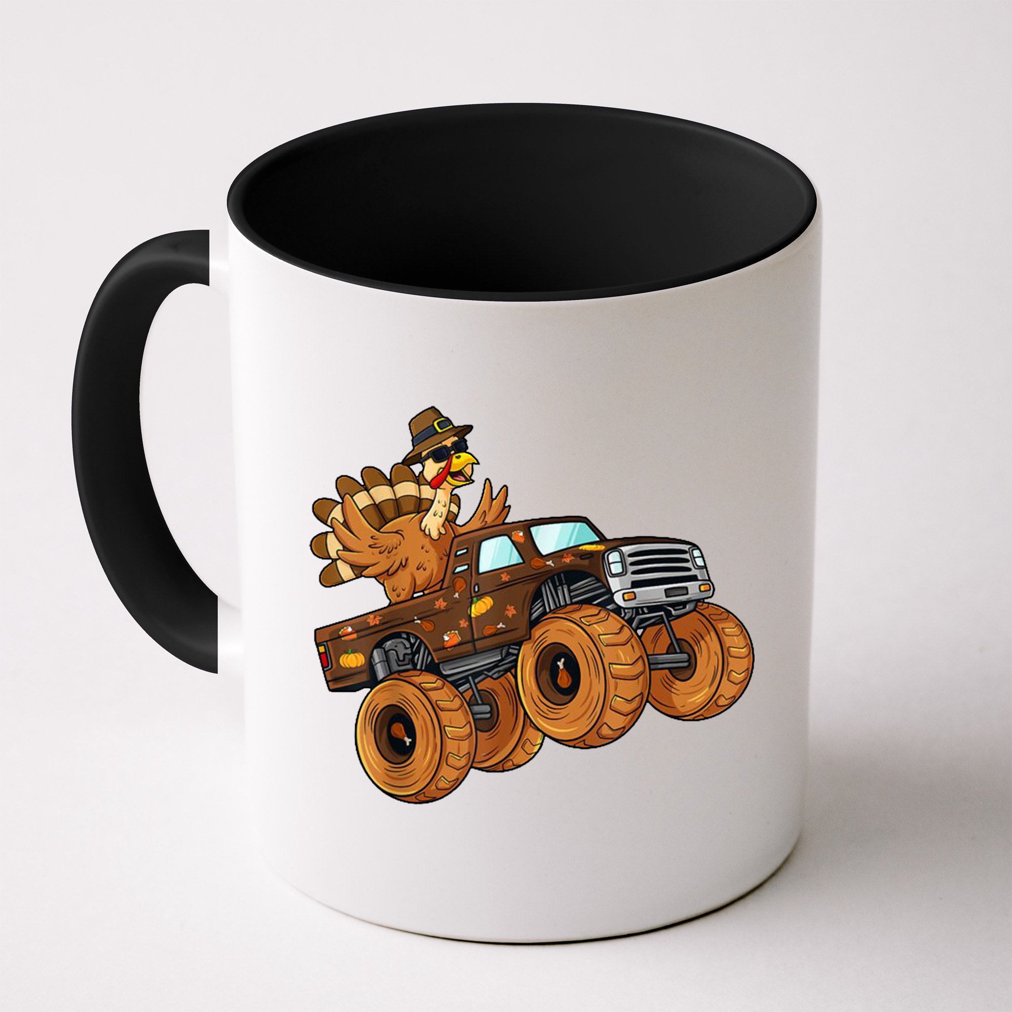 Cute Turkey Thanksgiving Monster Truck Mug