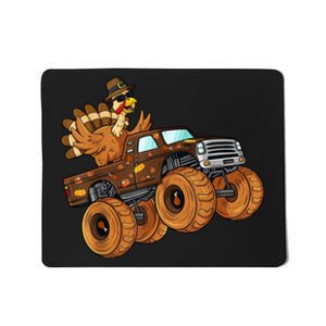 Cute Turkey Thanksgiving Monster Truck Mousepad