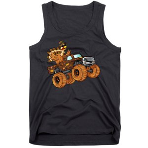 Cute Turkey Thanksgiving Monster Truck Tank Top