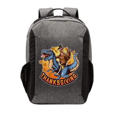 Cool Thanksgiving Turkey Riding TRex Dinosaur Vector Backpack
