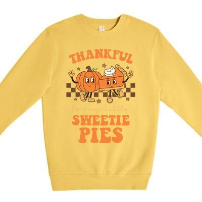 Cute Thanksgiving Teacher Thankful For My Sweetie Pies Mom Gift Premium Crewneck Sweatshirt