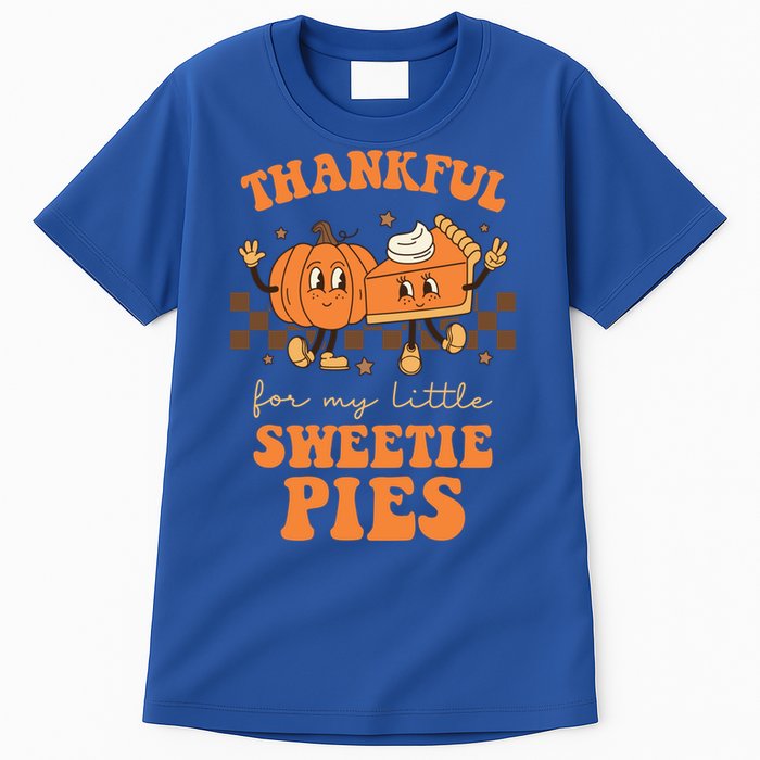 Cute Thanksgiving Teacher Thankful For My Sweetie Pies Mom Gift Tall T-Shirt