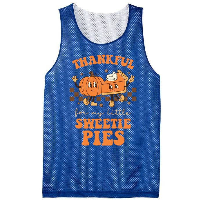 Cute Thanksgiving Teacher Thankful For My Sweetie Pies Mom Gift Mesh Reversible Basketball Jersey Tank