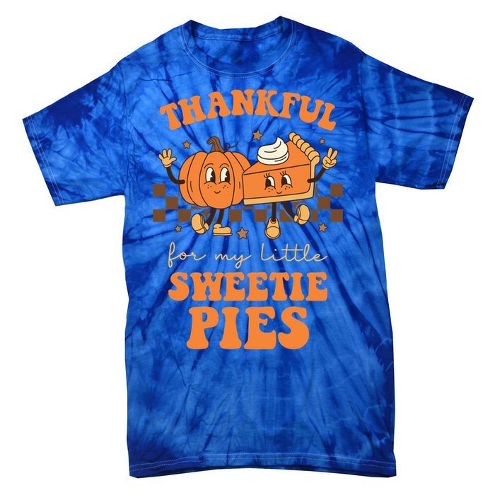 Cute Thanksgiving Teacher Thankful For My Sweetie Pies Mom Gift Tie-Dye T-Shirt