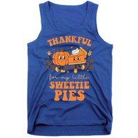 Cute Thanksgiving Teacher Thankful For My Sweetie Pies Mom Gift Tank Top