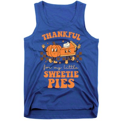 Cute Thanksgiving Teacher Thankful For My Sweetie Pies Mom Gift Tank Top