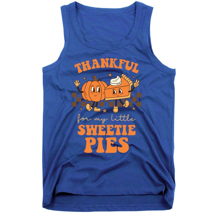 Cute Thanksgiving Teacher Thankful For My Sweetie Pies Mom Gift Tank Top