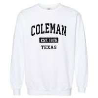 Coleman Texas Tx Vintage Sports Established Design Garment-Dyed Sweatshirt