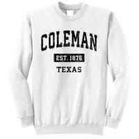 Coleman Texas Tx Vintage Sports Established Design Sweatshirt