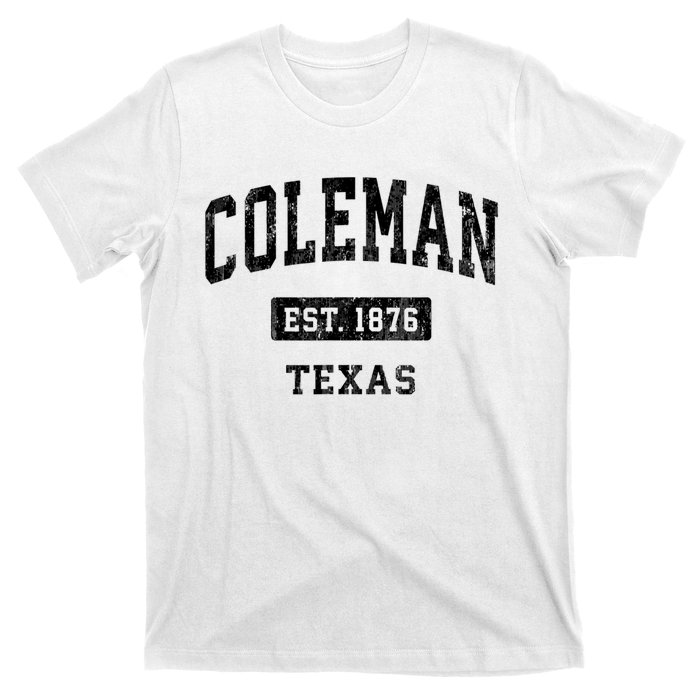 Coleman Texas Tx Vintage Sports Established Design T-Shirt