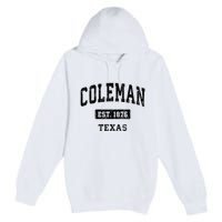 Coleman Texas Tx Vintage Sports Established Design Premium Pullover Hoodie