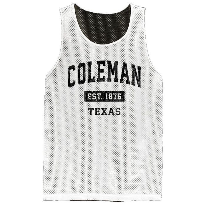 Coleman Texas Tx Vintage Sports Established Design Mesh Reversible Basketball Jersey Tank