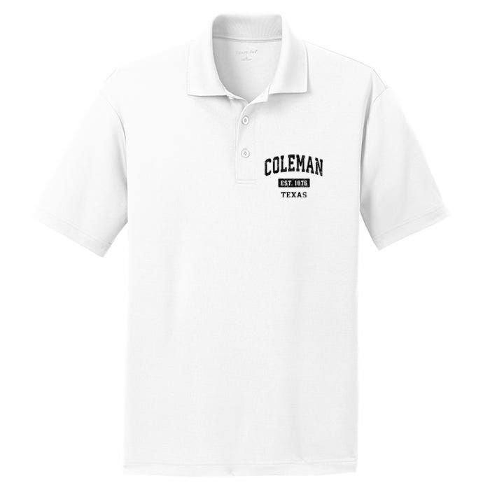 Coleman Texas Tx Vintage Sports Established Design PosiCharge RacerMesh Polo