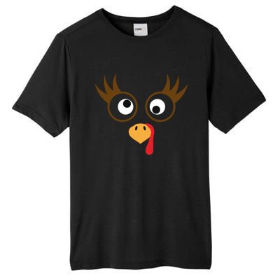 Cute Thanksgiving Turkey Face Turkey Day Great Gift Tall Fusion ChromaSoft Performance T-Shirt