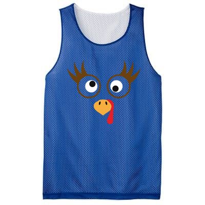 Cute Thanksgiving Turkey Face Turkey Day Great Gift Mesh Reversible Basketball Jersey Tank