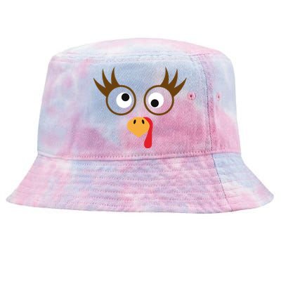 Cute Thanksgiving Turkey Face Turkey Day Great Gift Tie-Dyed Bucket Hat