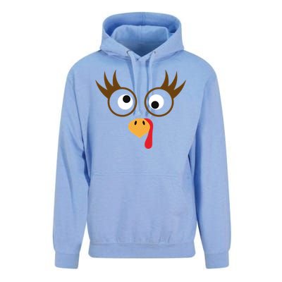 Cute Thanksgiving Turkey Face Turkey Day Great Gift Unisex Surf Hoodie