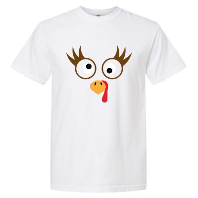 Cute Thanksgiving Turkey Face Turkey Day Great Gift Garment-Dyed Heavyweight T-Shirt