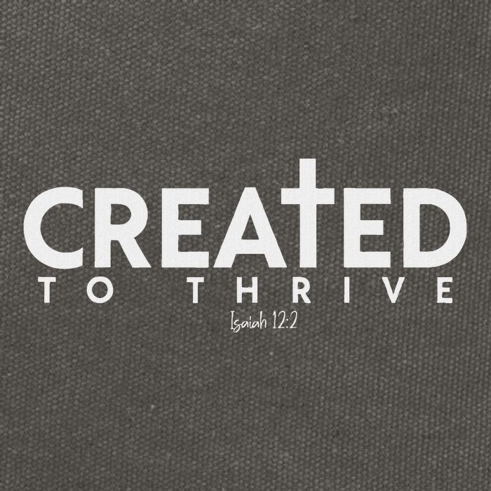 Created To Thrive Christian Faith Isaiah 122 Cotton Canvas Backpack