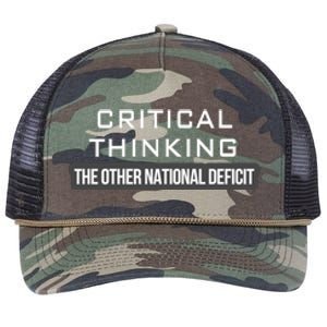 Critical Thinking | The Other National Deficit Retro Rope Trucker Hat Cap