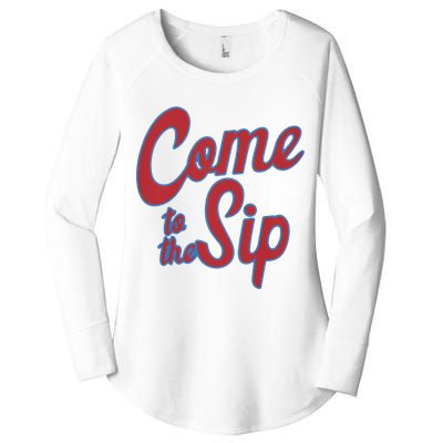 Come To The Sip Women's Perfect Tri Tunic Long Sleeve Shirt
